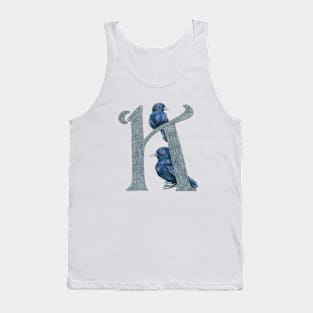 Avian Alphabet K - Blue-billed black tyrant Tank Top